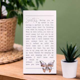 Moments Sister Standing Plaque - P4112