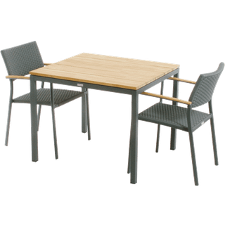 Toscana havebord L.82 cm + 2 Siena, Antracit