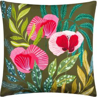 Wylder Wylder Green Poppy Floral Outdoor Cushion
