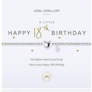 Joma A Little Happy 18th Birthday Bracelet - Adjustable - Silver