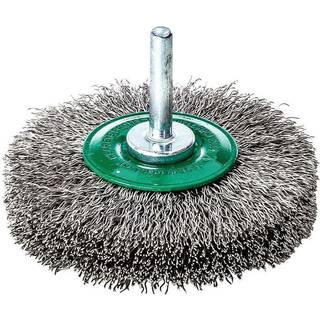 LESSMANN Rundbørste med skaft rustfrit stål/bølget Ø60 x B10-12 mm (416363)