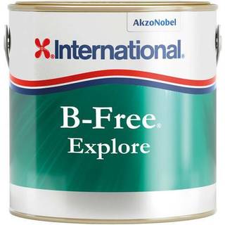 Hård selvrensende biocidfri bundmaling International B-Free Explore, 0.75 liter - hvid