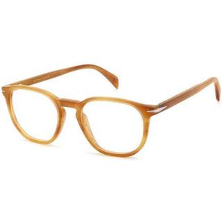 DAVID BECKHAM Mand DB 1106 C9B Optiske stel Plast Havana Miele Firkantet