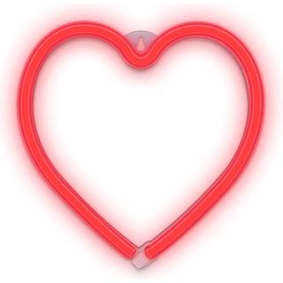 Forever Light Neon LED-lampe HEART batteri + USB FLNEO7, rød