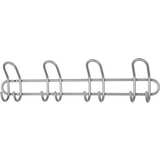 Millex Classic knagerække, stor, 4 knager, 58 cm, mat sølv