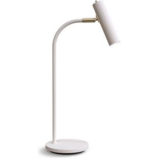 Slender Bordlampe Hvidt Struktur OG Messing - Belid - Belid - Hos Lampeagenten