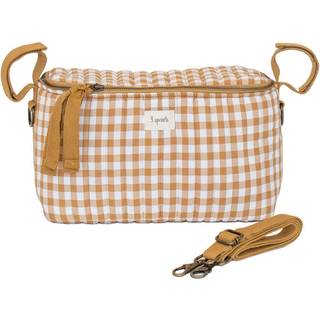 3 Sprouts Opbevaringskurv til klap- og barnevogn (Organizer), Quilt/Gingham sennep