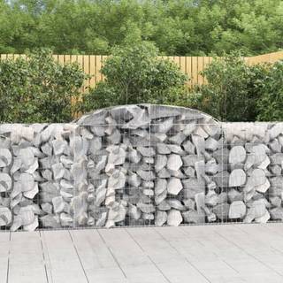 buede gabionkurve 7 stk. 300x50x100/120 cm galvaniseret jern