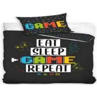 Eat, Sleep, Game, Repeat Gamer Sengetøj - 100 procent bomuld