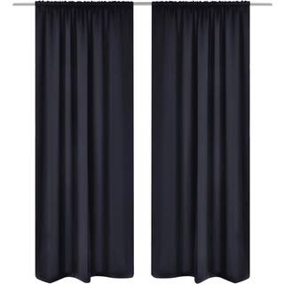 2 stk Sort Blackout Gardiner 135 x 245 cm