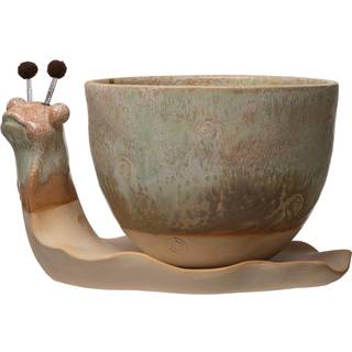 Kreativ co-op stentøj snegle planter reaktiv glasur (hver enkelt vil variere) sæt med 2 stykker