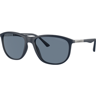 Emporio Armani EA4201 Polarized 50882V 58 Solbriller Mænd Blue - Matte Navy Blue - 58mm