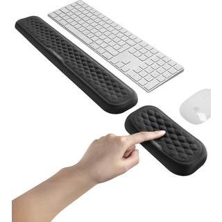 Vaydeer h?ndleds hvile til tastatur og musekomputer ergonomisk h?ndled support pad bl?d hukommelse skum armpude til skrivebord palm h?nd kontor b
