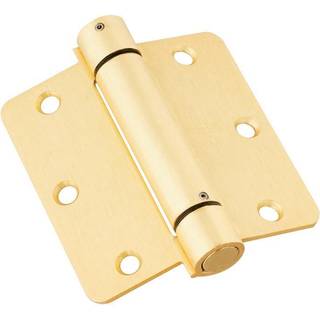 Nationalhardware N185-199 V521 3-1/2 tommer kommerciel messing Justerbar fuld mortise Spring Hængsel