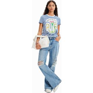 Desigual Blue Cotton Women T-Shirt
