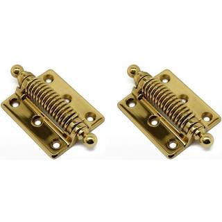 IDH af St. Simons 80360-003 Professionel kvalitetskvalitet Solid Heavy Duty Spring Screen Door H?ngslet med boldfinials (par) poleret messing