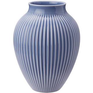 Knabstrup Keramik Knabstrup vase riflet 27 cm Lavendelblå