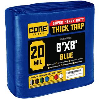 Kerne tarps ekstrem kraftig 20 mil tarp cover vandtæt UV -resistent rip og tåre bevis poly tarpaulin med forstærkede kanter til tagcamping gårdha