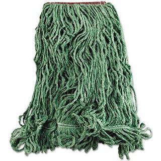 Rumbermaid Commercial Super Stitch Blend Mop Heads Cotton/Synthetic Green Large