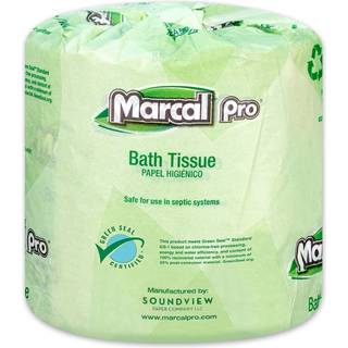 Marcal Pro 5001 100% genanvendt to-lags badvæv hvide 500 ark/rulle 48 ruller/karton