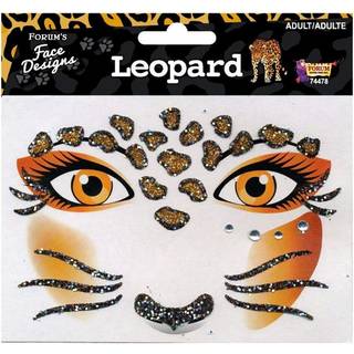 Forum Novelties Face Designs-Leopard Multi Standard (74478)