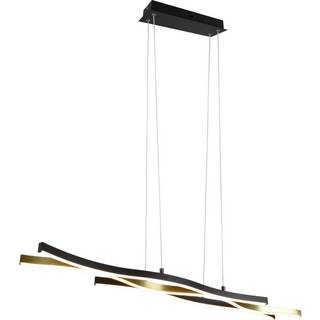 Design hanglamp zwart met goud incl. LED dimbaar - Blaze