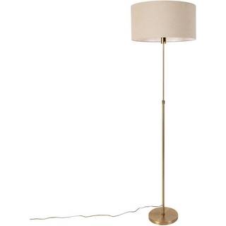 Gulvlampe justerbar bronze med lysebrun skærm 50 cm - Parte