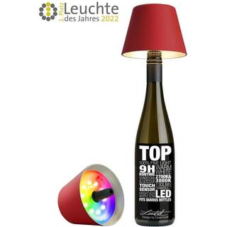 Sompex Flaschenleuchte TOP 2.0 Rot LED RGBW mit Akku
