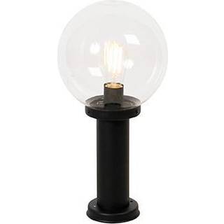 Udendørs gulvlampe sort med klar globe 50 cm IP44 - Sfera
