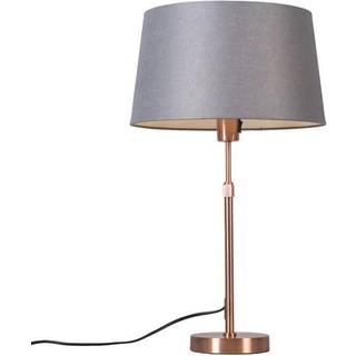 Bordlampe kobber med grå skærm 35 cm justerbar - Parte