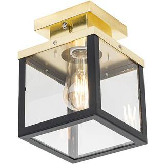 Industriel udendørs loftslampe sort med guld - Rotterdam