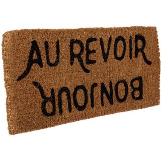Bonjour/Au Revoir Rectangle Coir Doormat