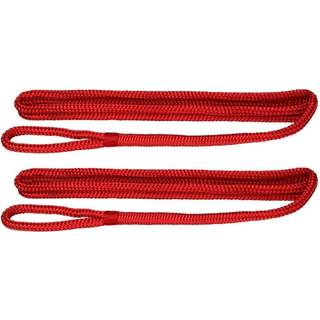 Extreme Max 3006.2588 Boattector Premium Double Braid Nylon Fender Line Value 2 -Pack - 3/8 """" X 6 'Red