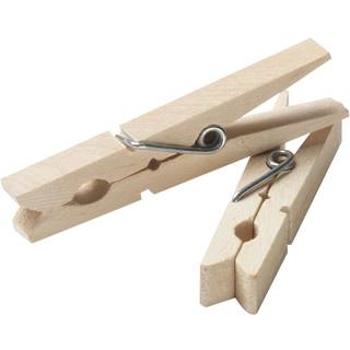 Husholdnings Essentials Classic Birchwood Clothespins Bag med 96