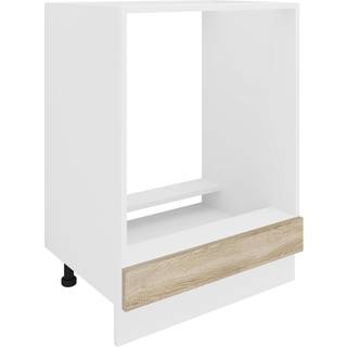 Esilo underskab køkken 60 cm til ovn hvid, eg dekor.