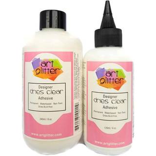 Art Glitter Designer t?rrer klar kl?bemiddel 8 oz p?fyldning og 4 oz med applikator tip flerfarvet