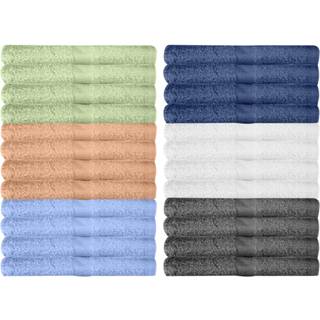 Bedste håndklæde - Vaskeklud 24 Pack Multicolour Wash Cloths til badeværelsets spa og gymnastikhåndklæde Ekstra -absorberende flanel Face 100% bo