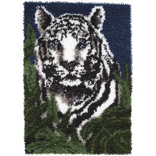 Wonderart White Tiger Latch Hook Kit 24 """" X 34 """"