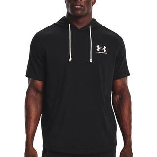 Under Armour Rival Terry Men's Short Sleeve Hoodie Black / Onyx White XXL
