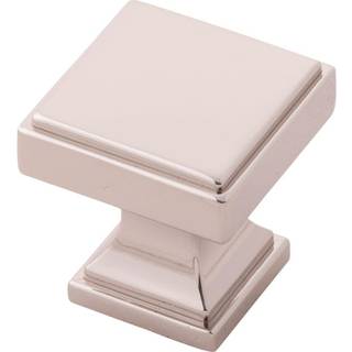 Belwith-keeler B077460-14 Brownstone Collection Knob 1-3/8 tum fyrkantig polerad nickelfinish