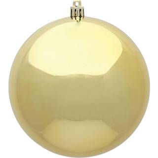 Vickerman 6 """" Shiny Finish Prisless Shatterfacof Christmas Ball Ornament UV Resistant med boret cap 4 pr. Pose skinnende guld - Let at h?nge - P