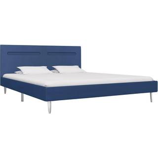 Sengestel Med Led Stof - Blå / 180 x 200 cm