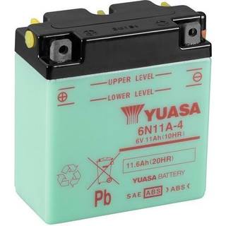Yuasa 6N11A-4 (Uden Syre) 6V Batteri til Motorcykel