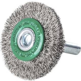 LESSMANN Rundbørste med skaft rustfrit stål/bølget Ø50 x B14-16 mm (415343)