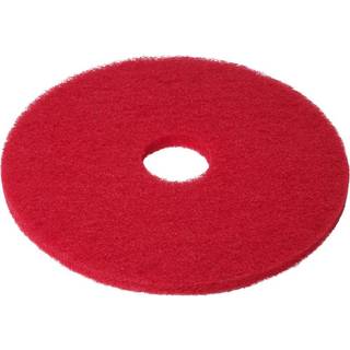 Gulvrondel 14", Ø356mm, genanvendt PET fiber, til daglig rengøring rød