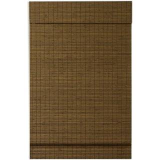 Radiance trådløse vinduesskygger til en standardstørrelse Vindue Bredde Maple Cape Cod Flatweave Bambus Roman Shade med Valance 29 tommer Bredde