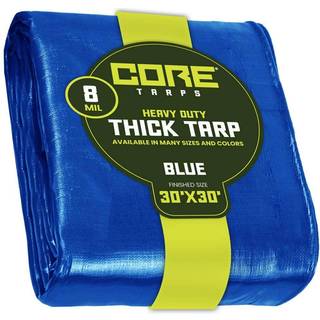 Kerne tarps Heavy Duty 8 Mil Tarp Cover Vandtæt UV -resistent Rip and Tear Proof Poly Tarpaulin med forstærkede kanter til tagcamping Patio Pool