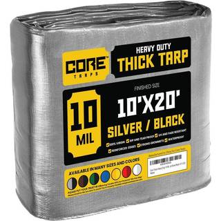 Kerne tarps Heavy Duty 10 Mil Tarp Cover Vandtæt UV -resistent Rip and Tear Proof Poly Tarpaulin med forstærkede kanter til tagcamping Patio Pool