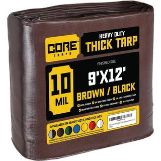 Kerne tarps Heavy Duty 10 Mil Tarp Cover Vandtæt UV -resistent Rip and Tear Proof Poly Tarpaulin med forstærkede kanter til tagcamping Patio Pool