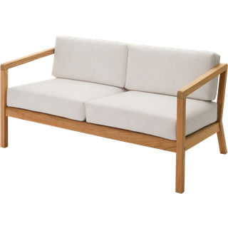 Skagerak virkelyst 2-seater teak med papyrus hynder